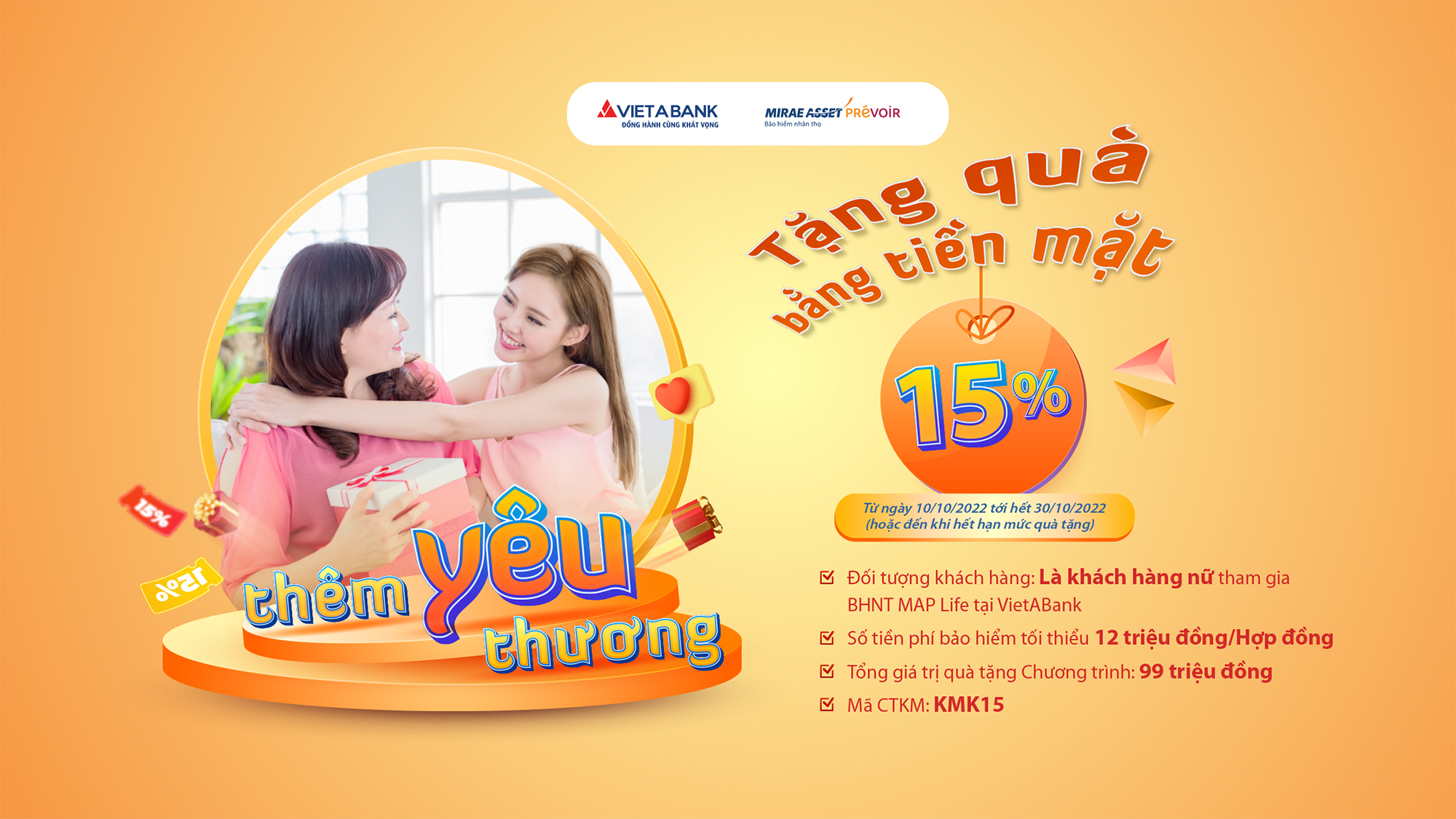 THÊM YÊU THƯƠNG (KMK15) - Ưu đãi chào mừng ngày 20/10